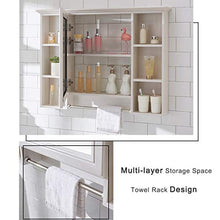 Mobiletto del Bagno Specchio Contenitore a Parete con Ripiani Armadietto da Cucina Mobili da Cucina Impermeabile Facile da Appendere