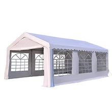 Outsunny Gazebo da Esterno Tendone per Feste Matrimonio Telaio in Acciaio Bianco (6m x 4m x2.8m)