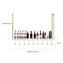 zyl Portabicchieri da Vino sospeso mensola portaoggetti Decorativo portabicchieri Capovolto in Acciaio Inox portabicchieri in Acciaio Inox Porta Calice (Dimensioni: 120 * 35 cm)