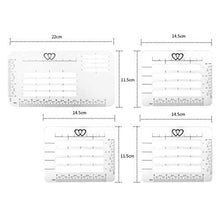 Fgyhty Kit Set Lettera / 4PCS Craft Stencil trasparenza d'indirizzamento Righelli Guida Modelli Diario Scrittura a Mano Busta Multi-Uso