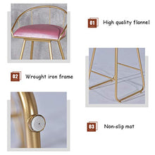 Sgabelli da bar cucina Sgabelli da bar Seggiolone per colazione con gambe in metallo Schienale del poggiapiedi per Cucina Sgabello da pub, Semplice design moderno in ferro (Altezza seduta: 45/65/75