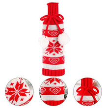 Amosfun - Copribottiglie di Vino per Natale, per Bottiglie di Vino, Vacanze, Vino, Maglione, Decorazione da tavola (Fiocco di Neve)