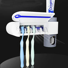 DWW Sterilizzatore spazzolino UV Parete aspirazione Bagno dentifricio portaspazzolino Automatico Set di Creme dentifricio spremere