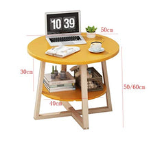 HXF- Divano Tavolino Piccolo Soggiorno Tavolino Tavola Rotonda Tavola Mobile Cremagliera Tavolino Stoccaggio Tavolo Durevole (Color : White, Size : 50 * 60cm)