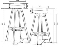 LWW Sedie, sgabelli di legno per la casa, spugna piattaforma girevole Multi-Purpose di svago Bar Assemblea sedia sedia da pranzo,B,32 * 65