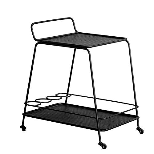 YIN YIN Carrello per Ripiani Carrello a Ripiani, Metallo Soggiorno cremagliera Luce Semplice Mobile conveniente Pranzo Auto Ristorante Hotel Passeggino cremagliera, 2 Colori, 54X33X54CM Carrello
