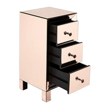 WSZMD Tavolo Comodino Comodino Comodino da Comodino Tavolo da 3 Cassetti Moderno E Contemporaneo Rosa A Specchio [US-Stock], Comodino