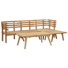 SKM Set Divani da Giardino 5 pz in Legno Massello di Acacia (43.6kg)