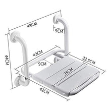 BAIHAO Sedia da Bagno con Sedile Pieghevole WC Sgabello da Doccia a Parete con braccioli Sgabello Antiscivolo per Anziani di Sicurezza Sgabello da Bagno per disabili Senza Barriere