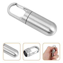 HEALLILY Portapillole Portachiavi Impermeabile In Acciaio Inox Pillbox Portatile Quotidiano Pill Case Viaggio Pillola Caso Impermeabile Sigillato Capsula Pillola Box Vitamine Storage Contenitori