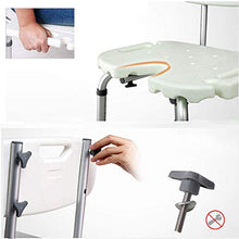 WCY Sedia da Bagno, Sedile Doccia con Schienale Rimovibile, Gambe di Altezza Regolabile Comfort Sgabello da Bagno Sgabello Doccia Slot per Adulti/Bambini yqaae