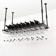 FWZJ Wine Lovers/Simple Style Iron Hanging Wine Glass Rack Ceiling Decoration Shelf Bars,Restaurants,Kitchens/Wall-Mounted Wine Racks/Hanging Wine Bottle Holder/Bar Floating Shelf