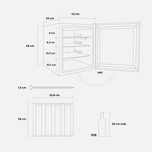 CREATE IKOHS WINECOOLER WOOD L - Cantinetta da 16 bottiglie, 46 l, 70 W, luce LED, display digitale, 3 ripiani, doppio isolamento, zone di temperatura da 11 a 18 gradi, ripiani in legno