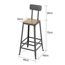 HTDZDX-Sgabelli da bar in Legno massello Moderno e Minimalista personalità Bar Sgabello Alto Bar Sgabello da Bar Sedia in Ferro battuto seggiolone in Legno massello