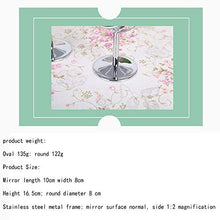 Specchio Specchi per vanità da Bagno Tavolo Girevole a Due Lati con ingrandimento 2X, Trucco in Altezza da 4-6 Pollici (Size : Oval)