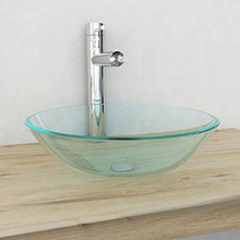 Roderick lavabo bagno lavabo lavabo in vetro temperato 42 cm lavabo trasparente dimensioni 42x14 cm (diametro x H).