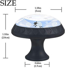 Pecore di lana bianche nere blu Pomelli per Porta Set di 4 Pomelli per Mobili Manopole per Cassetti Cucina Armadio Vetro