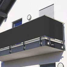 Ledph Frangivista E Telo, Frangivento per Balconi Poliestere 90x500 Cm, Impermeabile, Schermo Privacy, con Occhielli, Antracite Copertura per Ringhiera Protezione Balcone, Nero