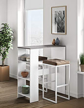 Temahome Tavolo da Bar Gavarnie, Particle Board, Bianco/Grigio (White & Concrete), 94 x 40 x 101 cm