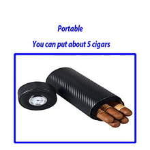 YYYUR Portable Cigar Tube, in Fibra di Carbonio Creativa Moderna Cedar Cigar Idratante Tube, 5 sigari, Quotidiano Lavoro Una Domanda su Cigar Tube, 76 * 205mm
