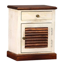 SKM Comodino in Legno Massello di Sheesham e Mango 30x40x50 cm