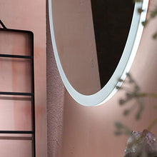 YIFAA Specchio da Bagno Rotondo A Muro con LED Illuminato, Antiappannamento, da Parete per Bagno, Camera da Letto, Hotel, Salone di Bellezza (Luce Bianco - A, 60CM)