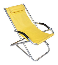 VERDELOOK Formentera, Sedia Sdraio oscillante 90x60x73 cm, Giallo, per arredo Esterni