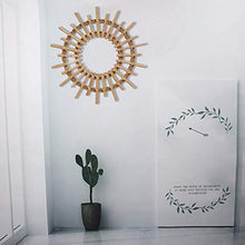Fltaheroo Specchi per Trucco Rotondi in Rattan Decorazioni Artistiche Innovative Decorazioni per Bagno Specchi Sospesi Mestieri