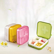 DOITOOL - Contenitore per pillole da viaggio, con 6 griglie, in plastica, impermeabile, porta pillole portatile (verde, bianco, rosa, arancione)