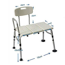 JTKDL Sedia da Doccia Doccia Stoo L Bench | Sede | Altezze Regolabili | Alluminio Leggero - Diversi Modelli - (Sgabello con Schienale E Braccioli)