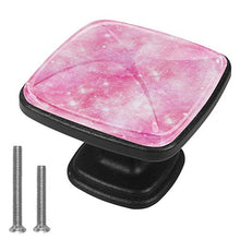 Pink Galaxy Universe Print Pomelli per Porta Set di 4 Pomelli per Mobili Manopole per Cassetti Cucina Armadio Vetro