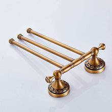 Weare Home, Portasciugamani da parete in ottone anticato con 3 bracci, in stile retrò anticato, in bronzo antico, rifinito in ottone, montaggio a parete, Ottone, Antik Bronze, 3 Arm