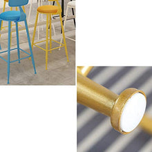Sgabelli da bar, arte di ferro con schienale alto Lounge Chair Sedia da pranzo con poggiapiedi Sgabello Alto antiruggine Stabile portabile e durevole Sgabello ( Color : Yellow , Size : 65CM )