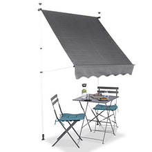 Cocoarm Tenda a Pinza Tenda da Balcone Regolabile in Altezza Resistente ai Raggi UV con manovella per Porta Finestra Esterna (Grigio)