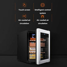VIY Umidificatore per Sigari, Humidor con Ripiani in Legno di Cedro, 11-18 °C, Touch Display Digitale, 38 Db, Illuminazione A LED, 33L, 300 Sigari, Nero