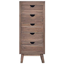 vidaXL Credenza con 5 Cassetti 40x30x100 cm in Legno Massello di Teak