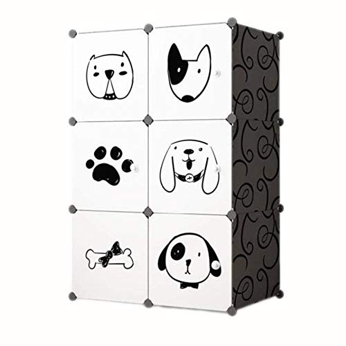 ZHICHUAN Deposito Camera da Letto Guardaroba Di Plastica Armadi per Bambini con Barre Appendiabiti Alloggiamento Paratia Conservazione Giocattolo Armadietti Vestiti Armadio / 75x47x111cm