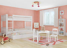 Erst-Holz Bianco Letto Castello per Ragazzi con materassi 90x200 in Pino con Box 3° Letto 60.06-09WMS7M