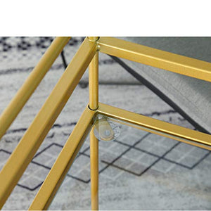 YIN YIN Carrello per Ripiani Carrello ripiano ， ripiano in Metallo Elegante e indossabile Bella Cucina Bagno Ristorante mensola del Carrello del Vino di Fascia Alta, Oro ， 67X32X80CM Carrello a rulli