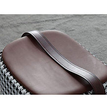Jiangang- Portable ottomano Sgabello con Maniglia/Cuoio Imbottito Poggiapiedi/poggiapiedi Sgabello Cambio Scarpe Gambe Sgabello-45x37x39cm