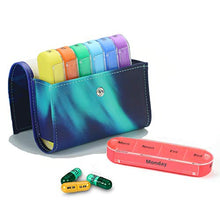 QQDL - Portapillole, portapillole, da viaggio per 7 giorni, con 4 scomparti, organizer portatile per pillole, scomparto per pillole e medicinali, per uso quotidiano e in viaggio