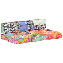 Festnight Cuscino per Divani Pallet Multicolore in Tessuto Patchwork Cuscino Schienale per Pallet Imbottiti Dimensioni Schienale Imbottito 120 x 20 x 25 cm/120 x 14 x 24 cm