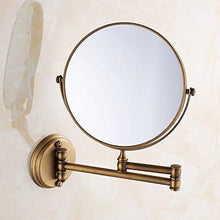 SGSG Specchio per Il Trucco Specchio cosmetico in Rame Montato a Parete, Specchio bifacciale Antico per Bagno/Camera da Letto Specchio di Bellezza