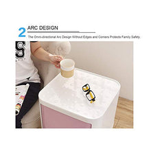 HBIAO Armadietto per Bambini Armadietto in plastica ABS Comodino da Comodino Quadrato a Doppio Strato,Rosa