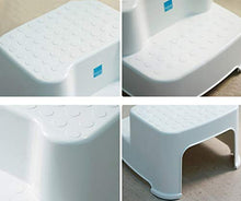 HYY-YY Bambini bianchi del bambino Stool, sgabello 2 Passo PP plastica ispessimento antiscivolo bagno Sgabello Poggiapiedi sgabello basso Sgabello bambino Lavabo sanitario Sgabello, 31 * 34 * 20 centi
