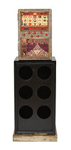 ts-ideen Mobiletto Comodino Colonnina Cantinetta rustica scaffale Botriglie Vino stile retro motivo Design Slot machine 80 x 27 cm