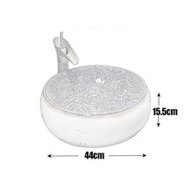 Pool Lavabo Blu Ceramica Artistica Lavabo Lavabo Colore ad Alta Temperatura (44x15,5 cm) Lavandini Bagno