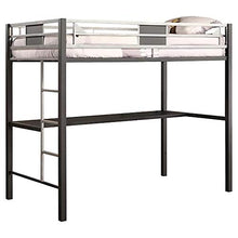VBARV Letto a soppalco Completo in Metallo con scrivania, Letto a Castello a soppalco Matrimoniale in Metallo Industriale, Supporto a doghe in Acciaio Premium, con Ampio Spazio di archiviazione