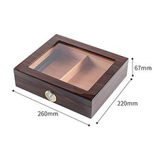 ZYING Humidor for sigari Scatola for sigari in Legno Fatta a Mano Humidor da Tavolo con igrometro e umidificatore, divisore in Cedro for 20-25