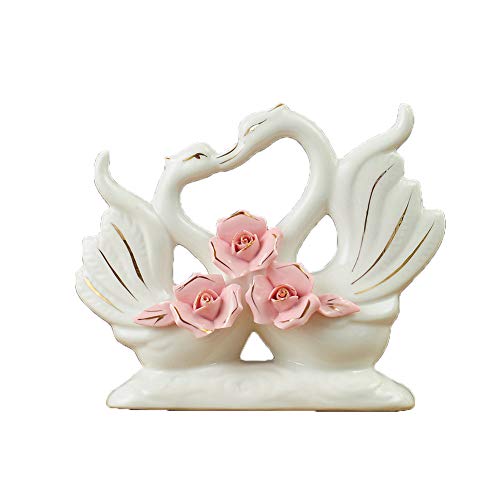 ZGPTX Ornamenti in Ceramica Cigno Regali di Nozze creativi Moderni Soggiorno Mobile TV Decorazione armadietto del Vino